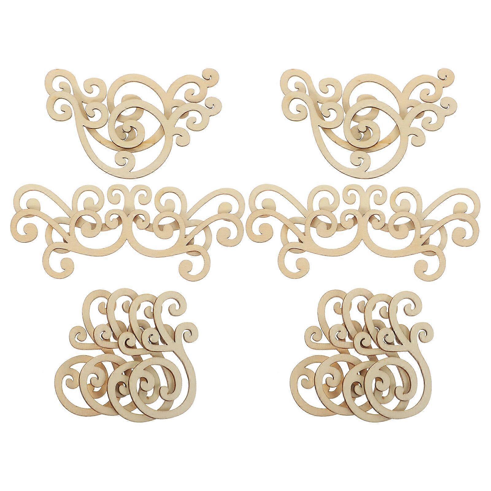 16 片木片装饰木片 DIY 木片木片装饰品