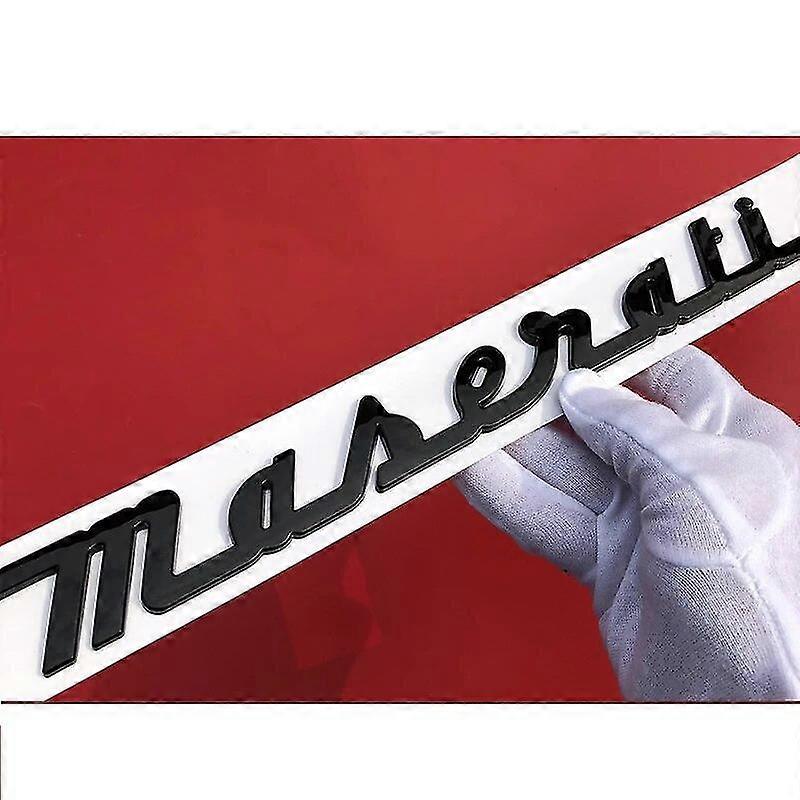 Για πινακίδα κορμού Maserati, λογότυπο, έμβλημα, εμβλήματα, χειρόγραφο, χρώμιο, αυτοκόλλητα Ghibli, αυτοκόλλητα cOem, σήμα αυτοκινήτου,