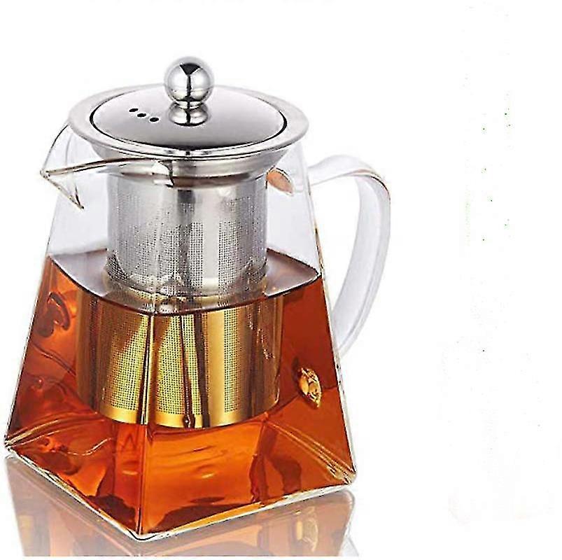 Glass Teapot, Heat Resistant Glass Teapot With Detachable Tea Infuser Glass Clear Teapot For Loose Tea And Blooming Tea Safe Stovetop Teapot