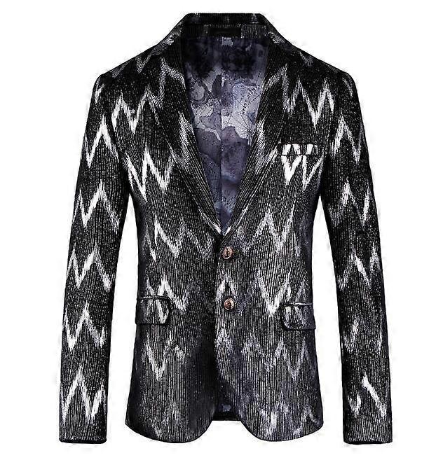 Men's Hot Stamped Design One Piece Blazer