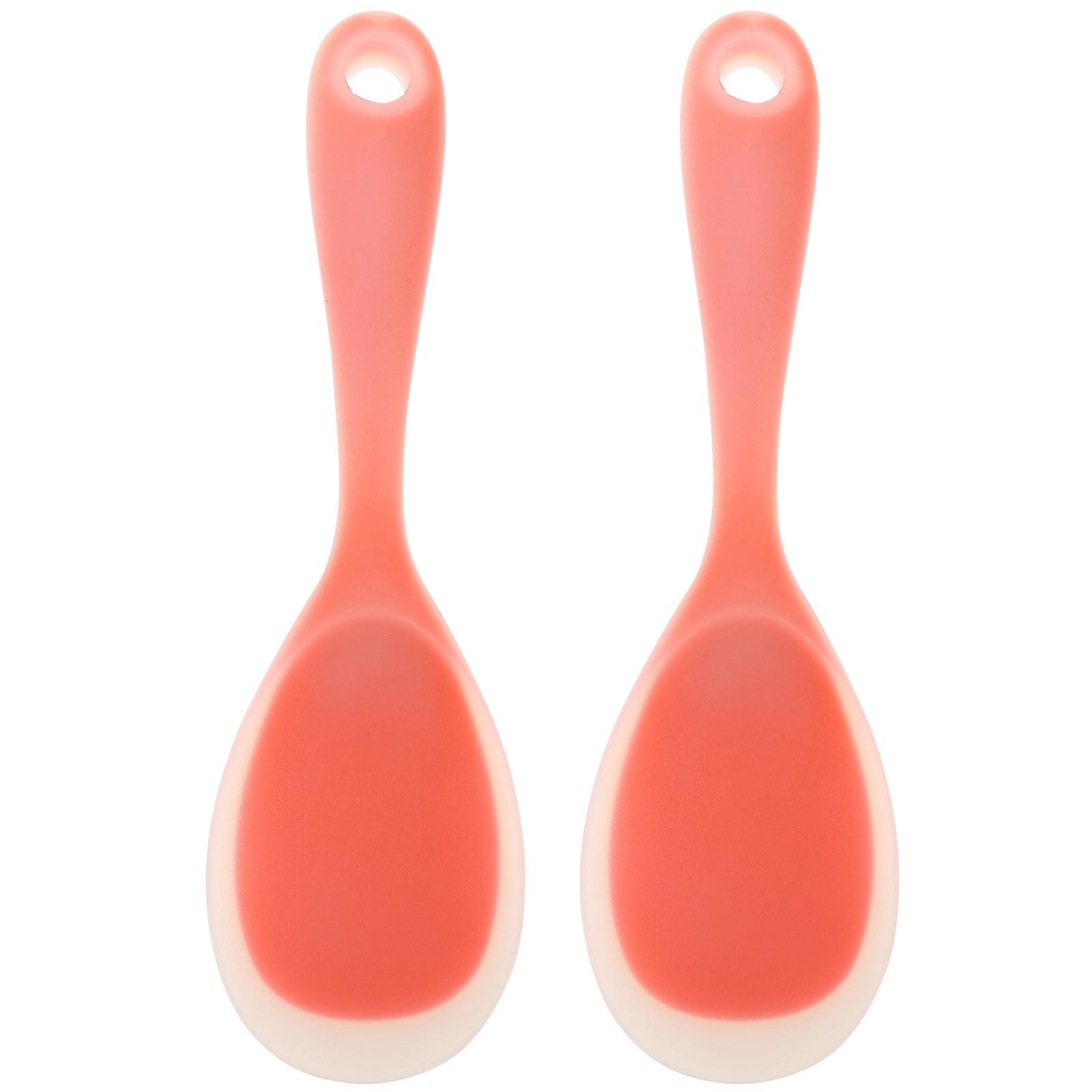 2 Pcs Mixing Spoons Rice Cooker Spatula Nonstick Rice Paddle Non Stick Rice Spatula Cooking Utensil Rice Scoop