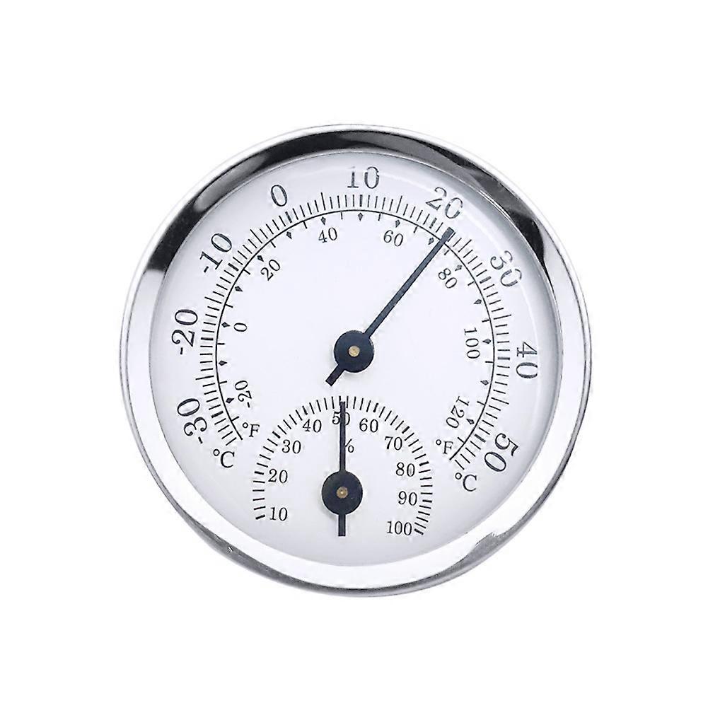 Mini Round Wall Hanging Analog Thermometer Hygrometer Temperature Humidity Meter