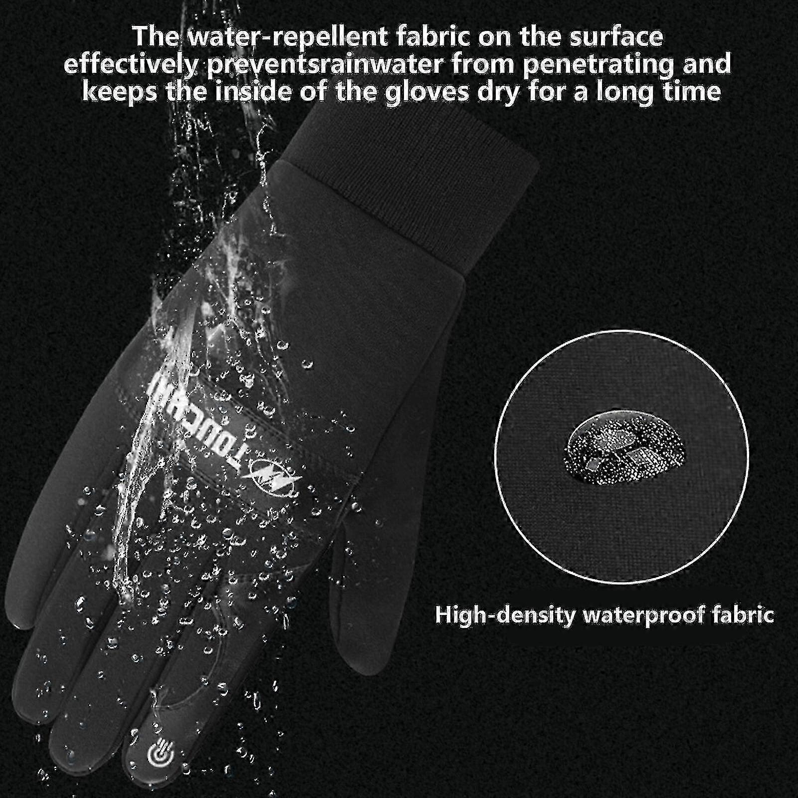 Usb Heated Gloves Waterproof Rechargeable Touchscreen Skiing Gloves For Men