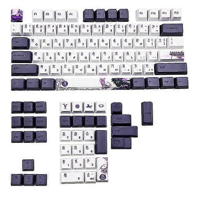 113 Taster Lilla Datang Keycap Pbt Sublimation Keycaps Oem Profil Mekanisk Tastatur Keycap kinesisk stil Gk61 Gk64 Dropship