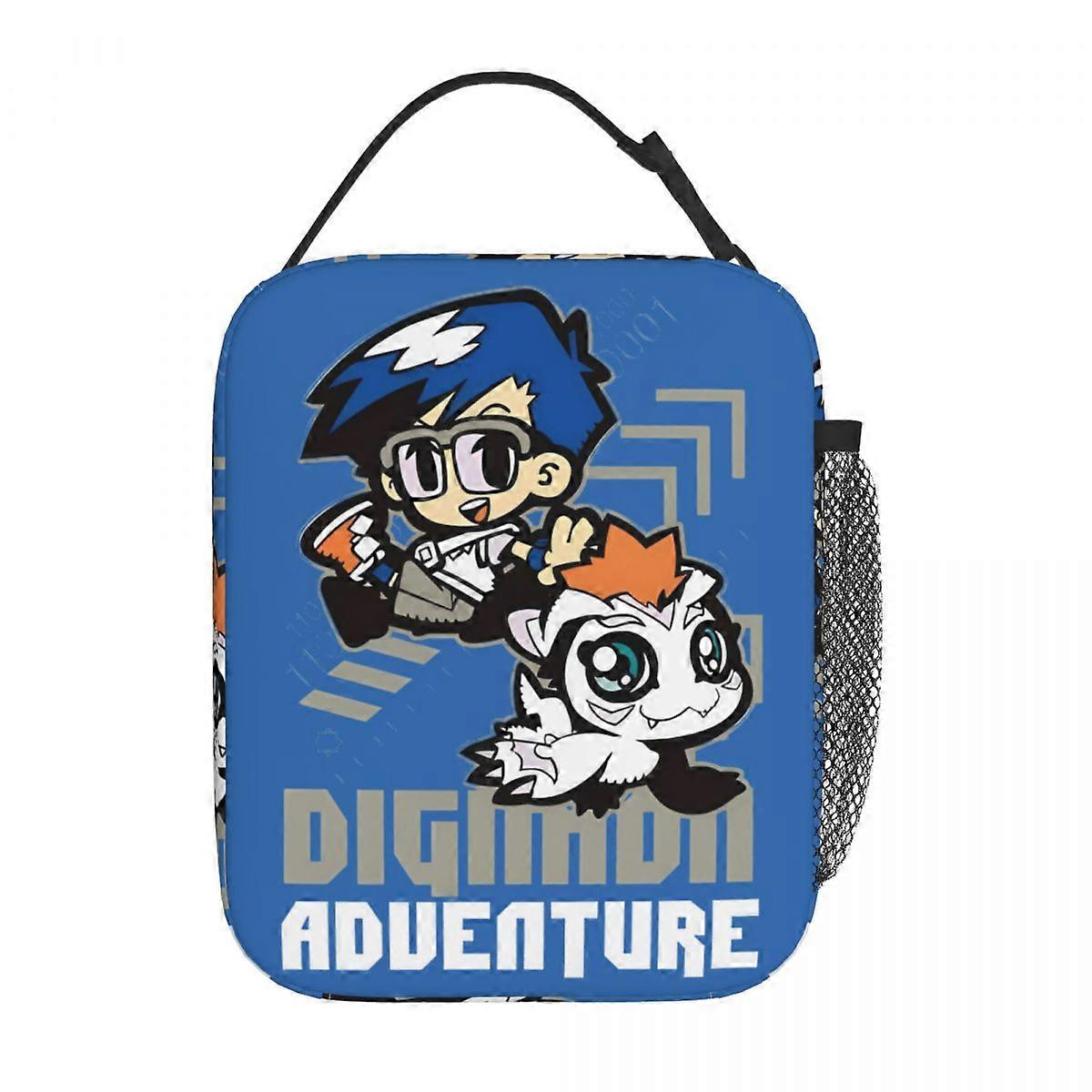 Digimon Adventure Joe Gomamon Isolerad Lunchväska Kylväska Måltidsbehållare Bärbar Tote Lunchlåda för Män Kvinnor Strandresor