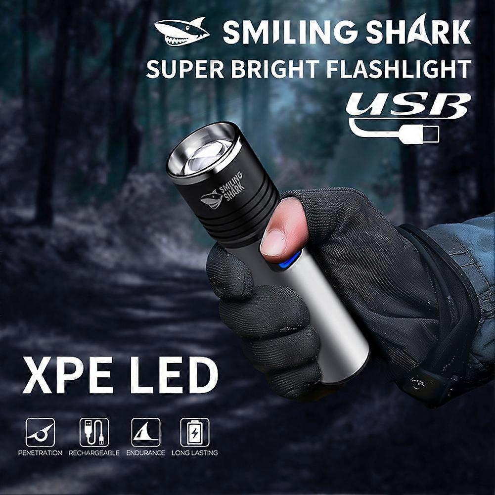 LED Zoomable Flashlight 1600 Lumens Mini Bright Light Rechargeable Torch