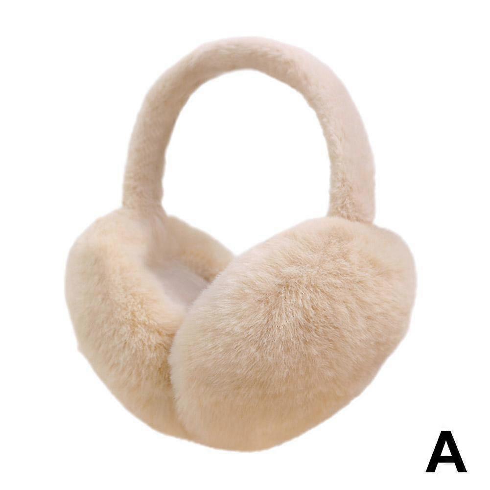 Plush Earmuffs Ear Warmer Solid Color Folding Earflap Winter Warm Earmuffs