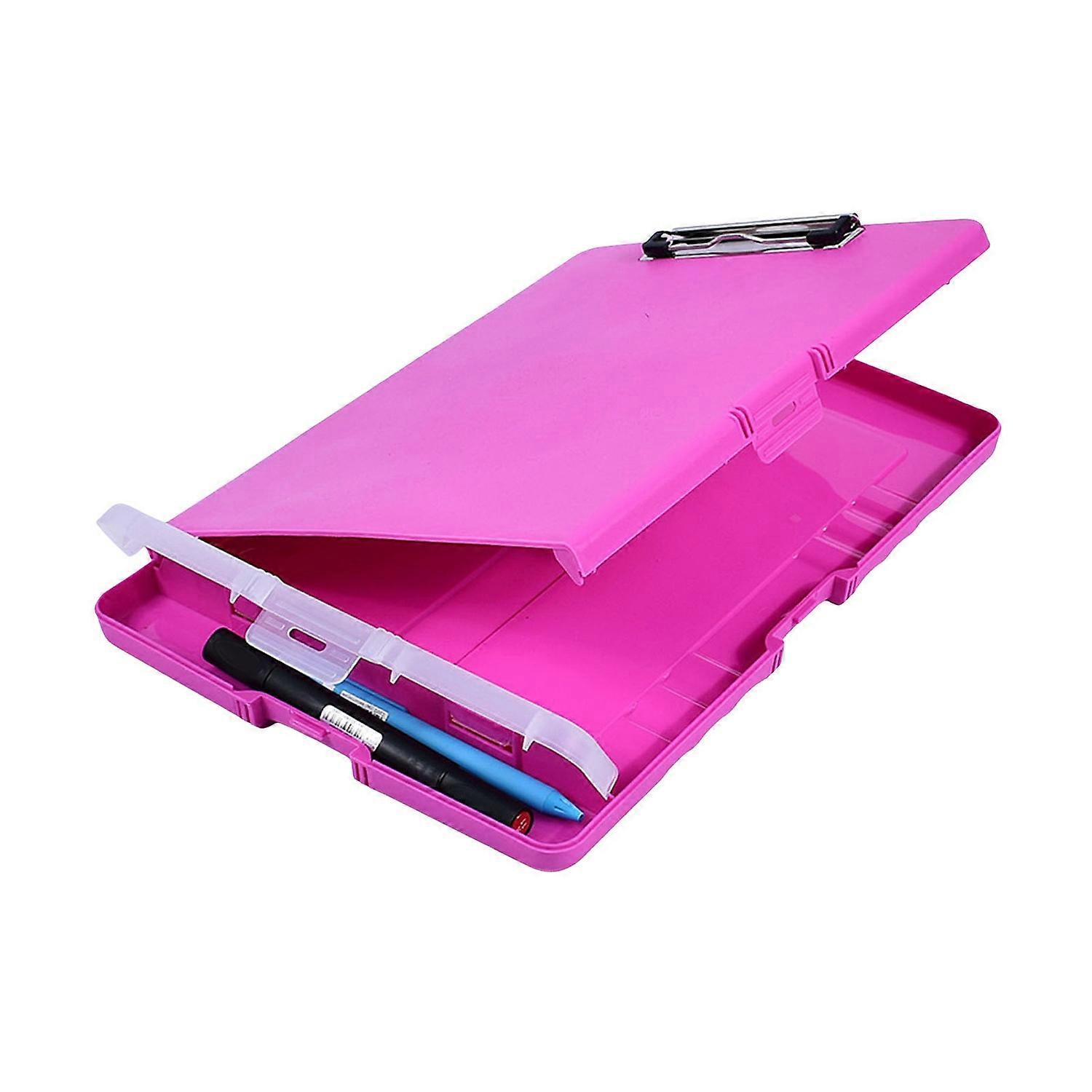 File Folder Organizer with Strong Lock Non-Slip Clips Hanging Holes 3-in-1 Clipboard Pencil Case