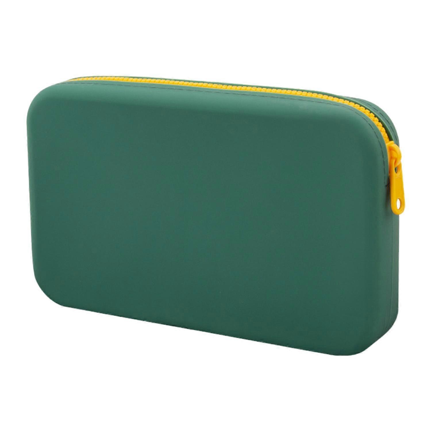 Silicone Cosmetic Storage Bag Large Capacity Waterproof Smooth Zipper Multi-purpose Portable Makeup