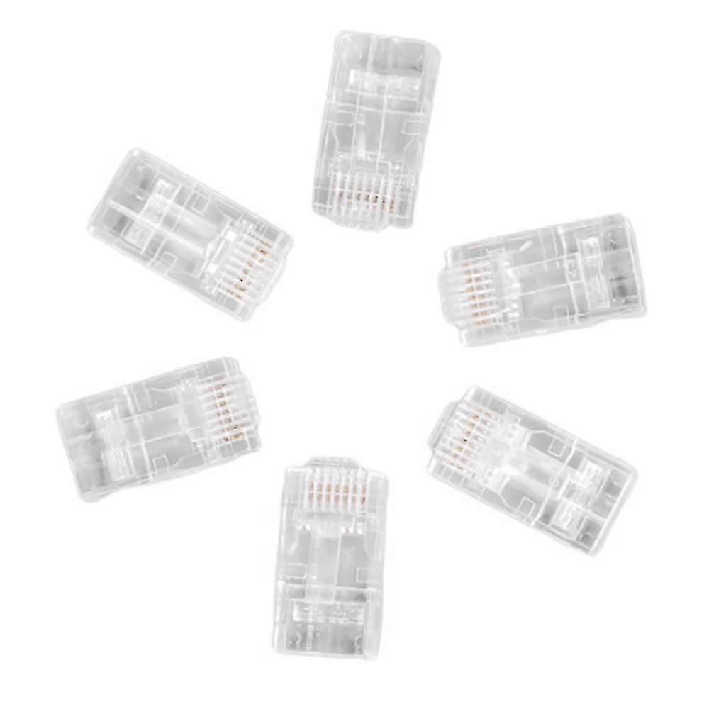 100 Rj45 Through Holes 8p8c Perforated Cat6 Category 6 Uned Plug Modular Plug
