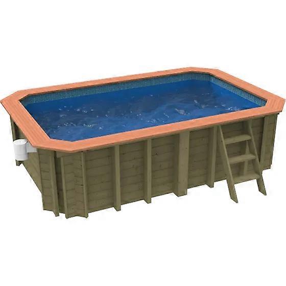Plastica Wooden Exercise Pool Package with Invertemp Heat Pump With PLAIN liner