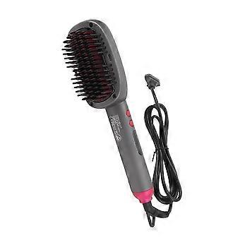 Brosse à lisser de cheveux Chauffage rapide Double usage Lissage Bouclage Peigne de coiffure pour voyage à domicile 100240V