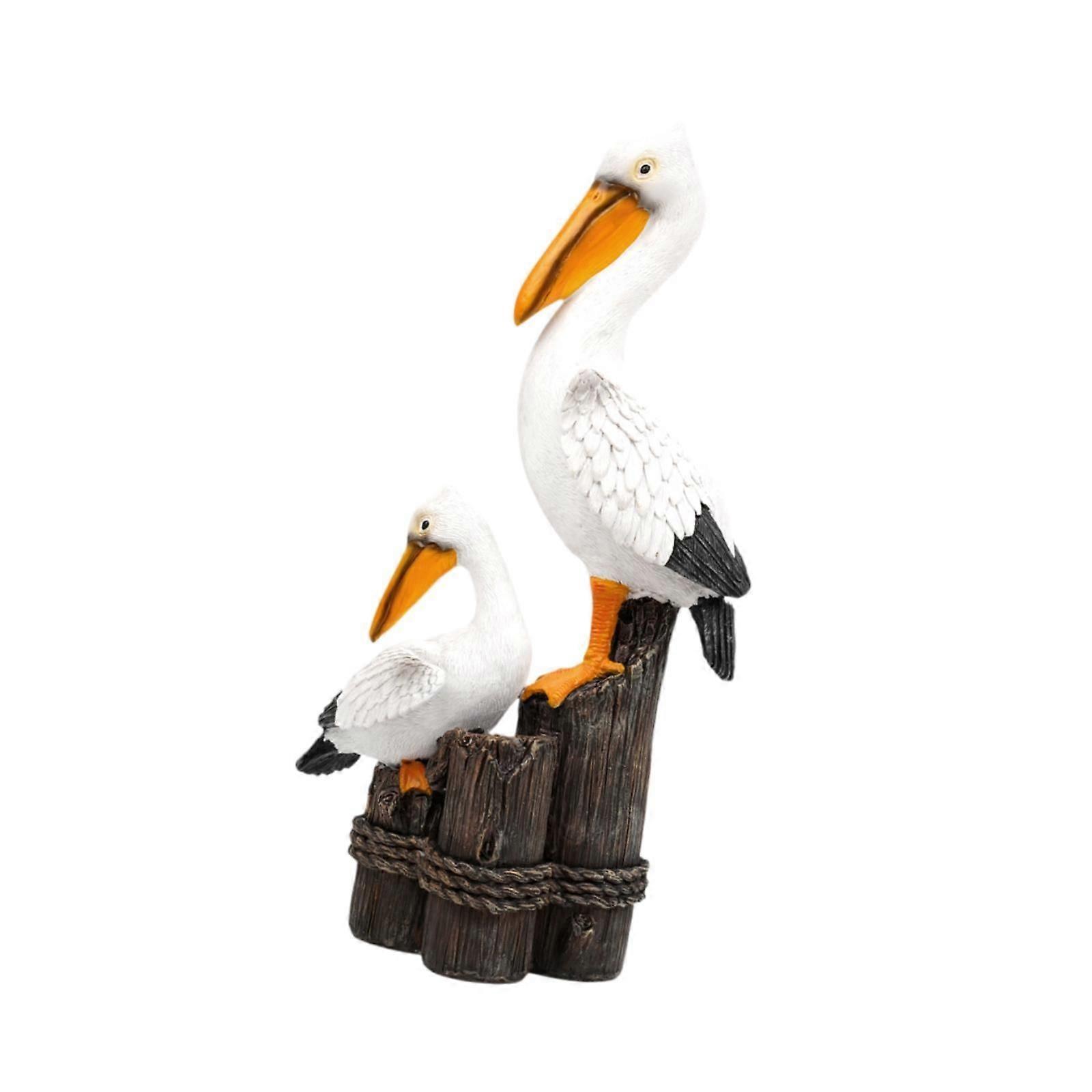 البجع حديقة الطيور تمثال هدية تمثال الراتنج لمكتب مزرعة رف الكتب