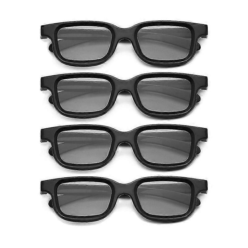 4 stuks gepolariseerde passieve 3D-bril voor 3D-tv echte 3D-bioscopen voor 3D-gaming en tv-frame