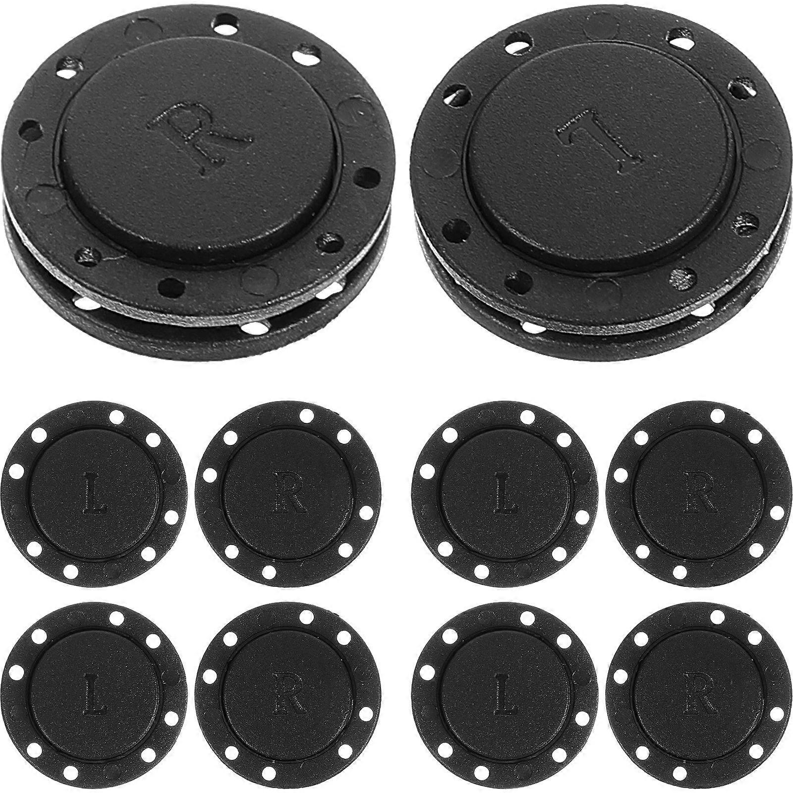 6 Pairs Magnetic Buttons Coat Snaps Buttons Invisible Snaps Fasteners Press Studs DIY Sewing Accessories (Black, Diameter 2.2cm)