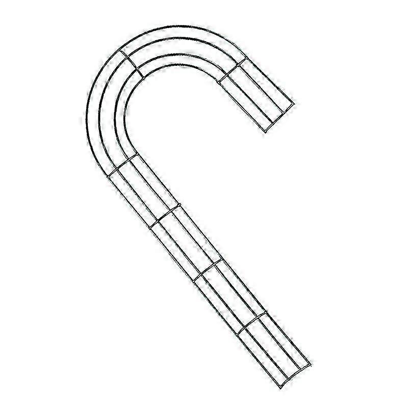 Christmas Wreath Frame Solid Construction Rust-proof Metal Xmas Candy Cane Wire Wreath Frame for Home