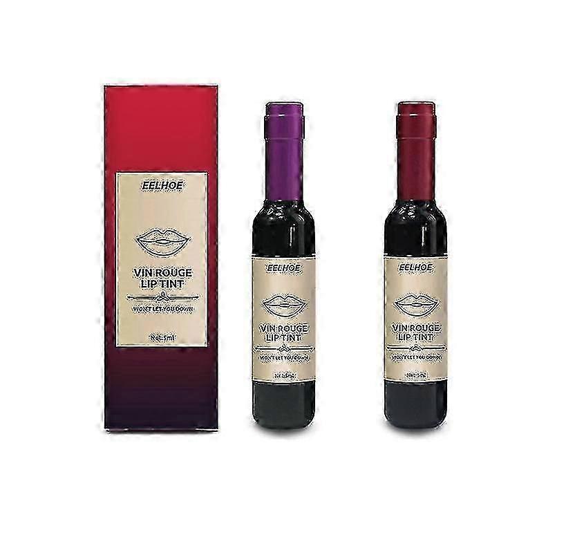 赤ワインボトルリップグレーズ染料リップリキッドリップグロスモイスチャライジング色あせなし赤ワインボトル口紅メイクVelv