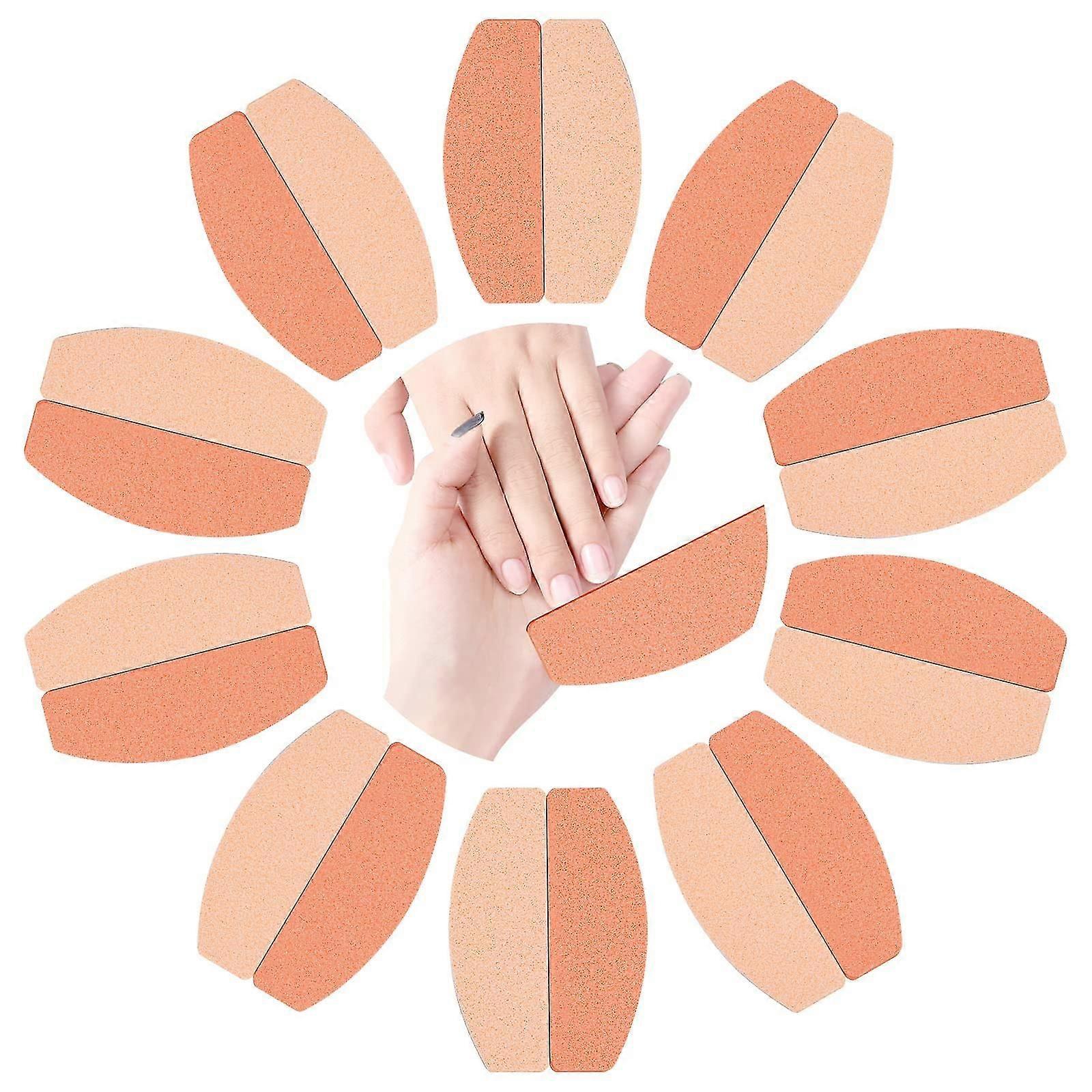 Mini Nail Buffer Block compatibele acrylnagels, 20 stuks nagelvijlen en buffers, halve maan manicure gereedschapsset, 100/180 korrel spons nagellak schuren B