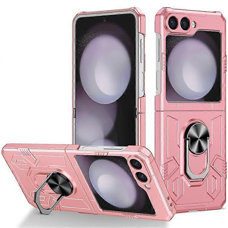Compatible For Samsung Galaxy Z Flip6 5G Case Ring Kickstand Hard PC Shockproof Phone Cover