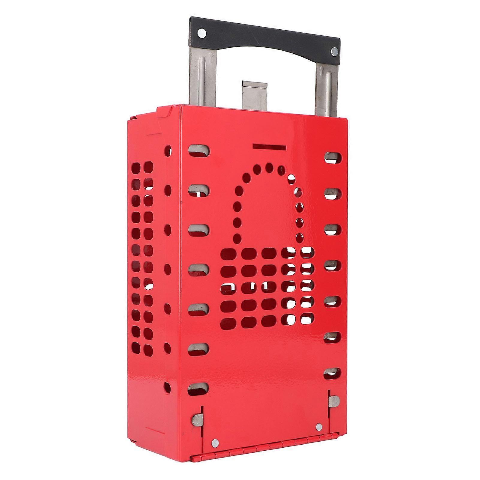 Lockout Tagout Lock Box Stainless Steel Nylon Handle Portable Energy Isolation Security Group Box 14 Padlocks Capacity
