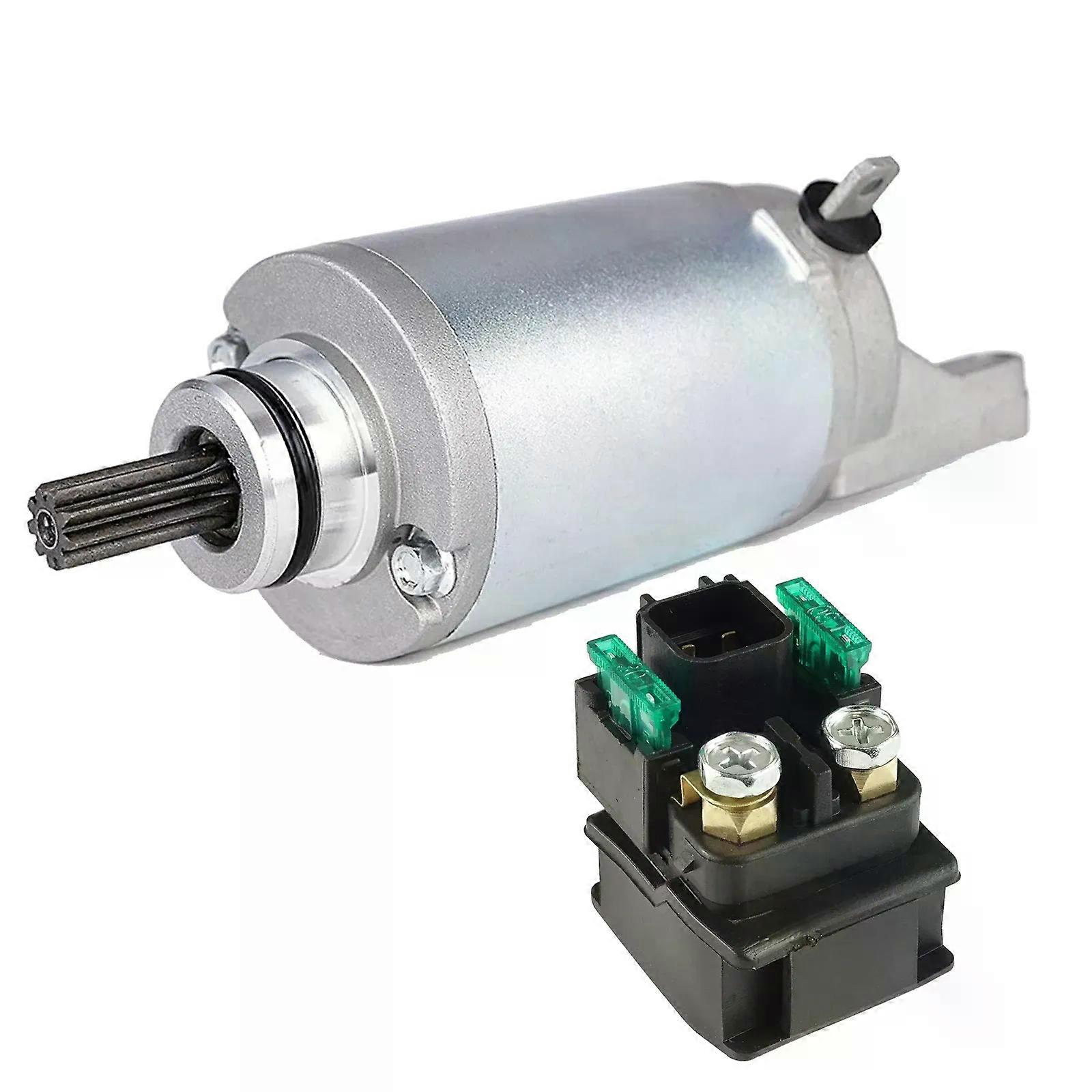 unique Starter and Solenoid Relay Compatible with Suzuki GSX-600F GSX600F Katana 600 1998-2006 Engine Parts 31100-08F00,31800-21E20