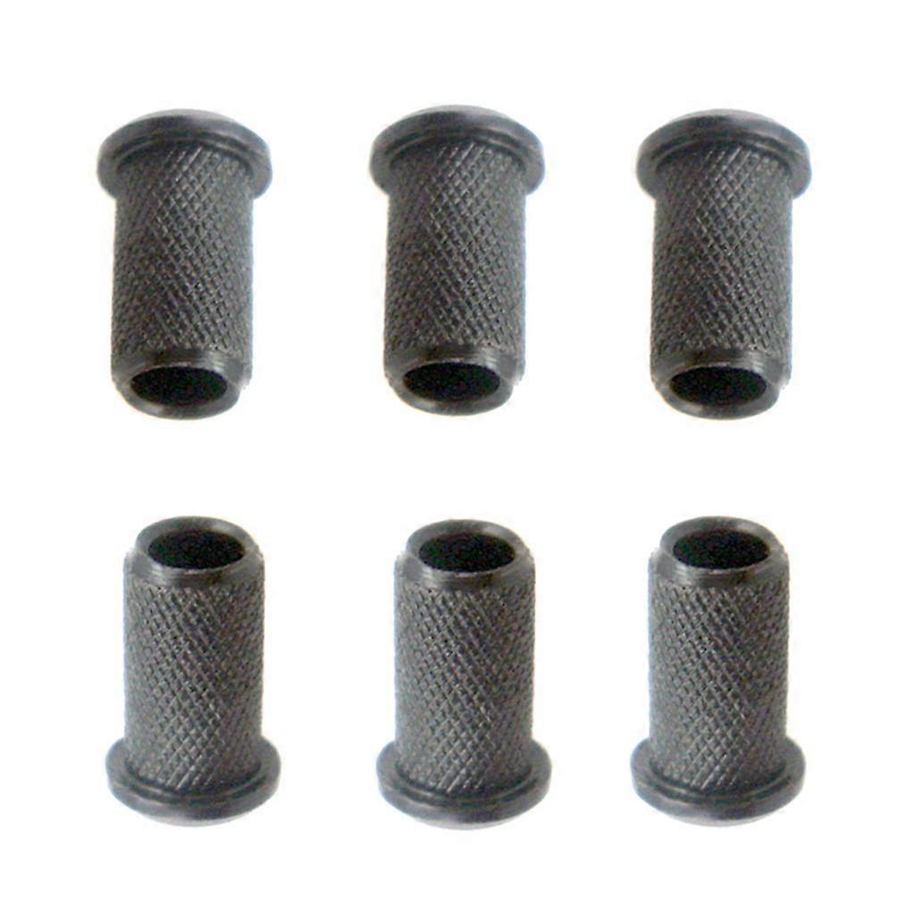 6pcs Guitar String Mounting Ferrules for Guitar Replacement Black