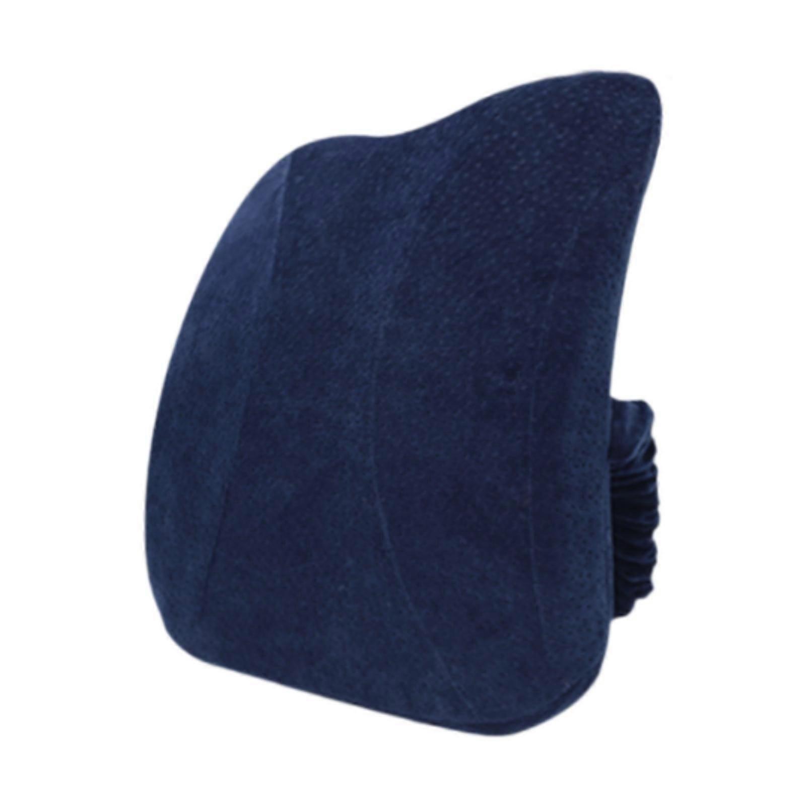 Lumbar Support Pillow Memory Foam Lumbar Cushion for Office Chair Car Driver blue