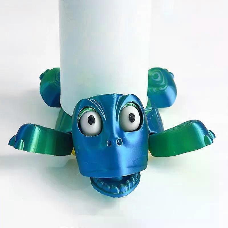 3D Printed Turtle Coaster with Funny Expression Novelty Panicked Turtle Drinking Coasters Cup Mat Home Office Decor Gag Gift