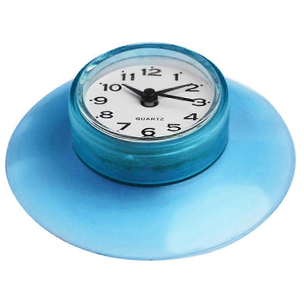 Waterproof Bathroom Kitchen Round Suction Cup Refrigerator Wall Clock Decoration