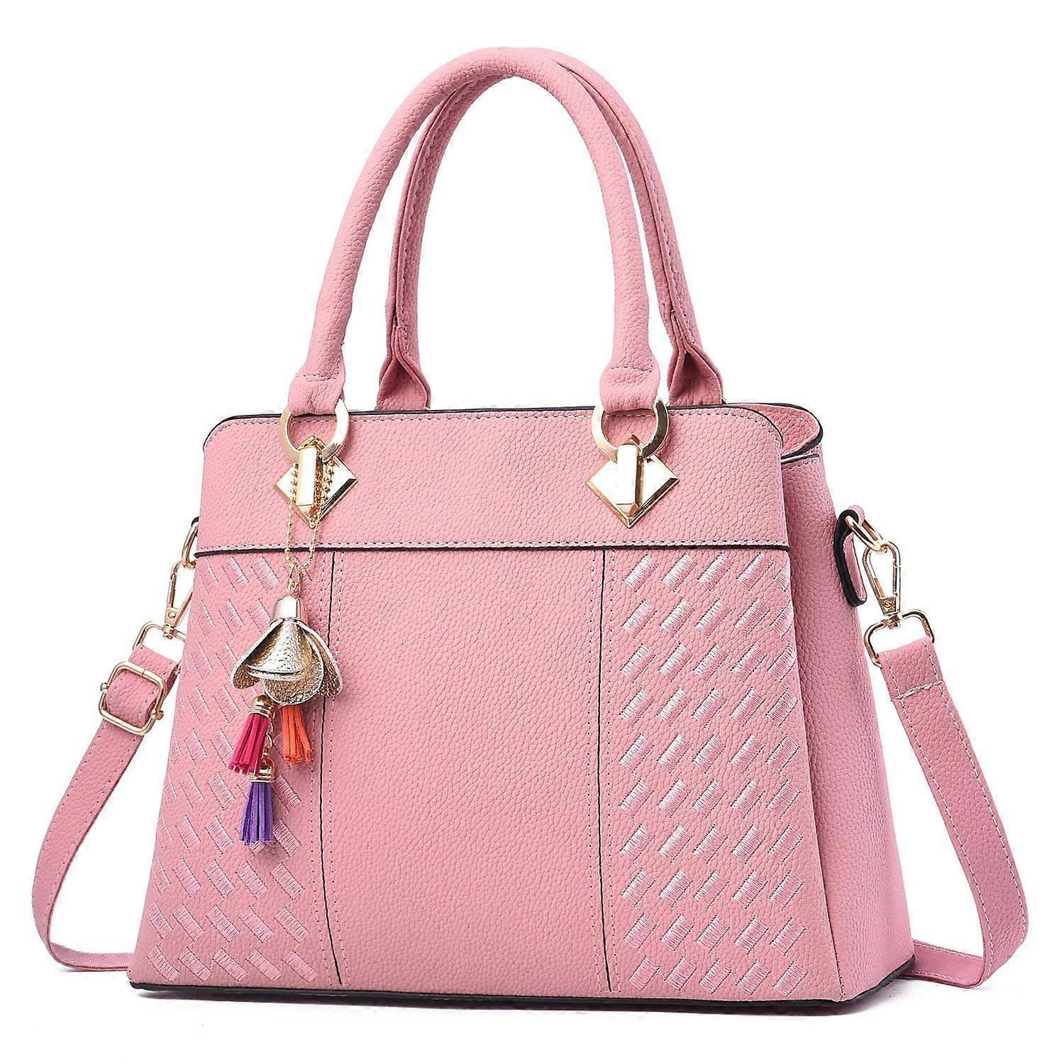 حقيبة كتف نسائية متقاطعة من جلد البولي يوريثان حقائب يد صغيرة حقيبة متعددة الجيوب حقيبة شرابة Messanger للسيدات والبنات -10