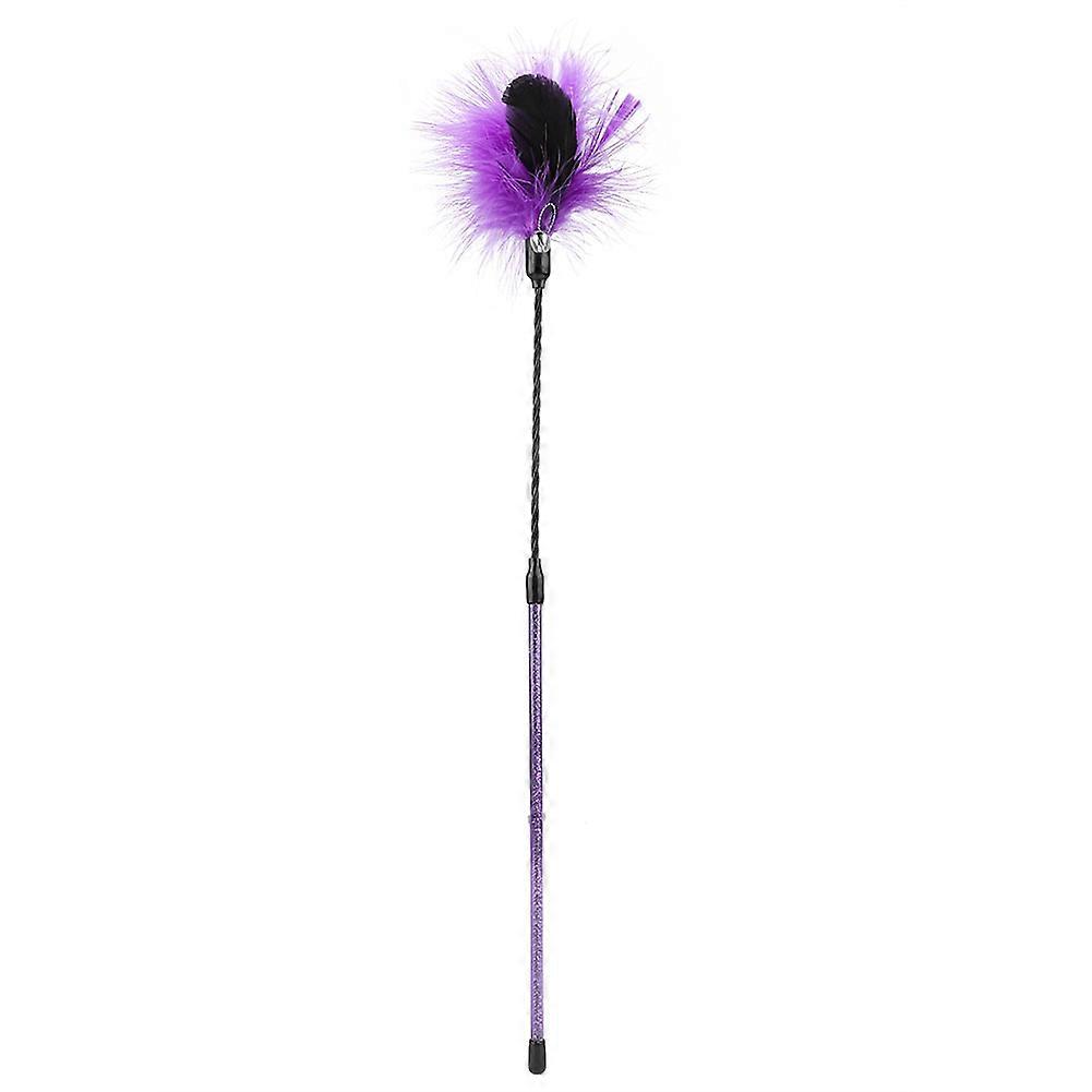 Natural Colo Rabbit Hair Bell Cat Teaser Stick - Funny Pet Play Toy for Kittens and Cats - Interactive Catcher for Fun Playtime