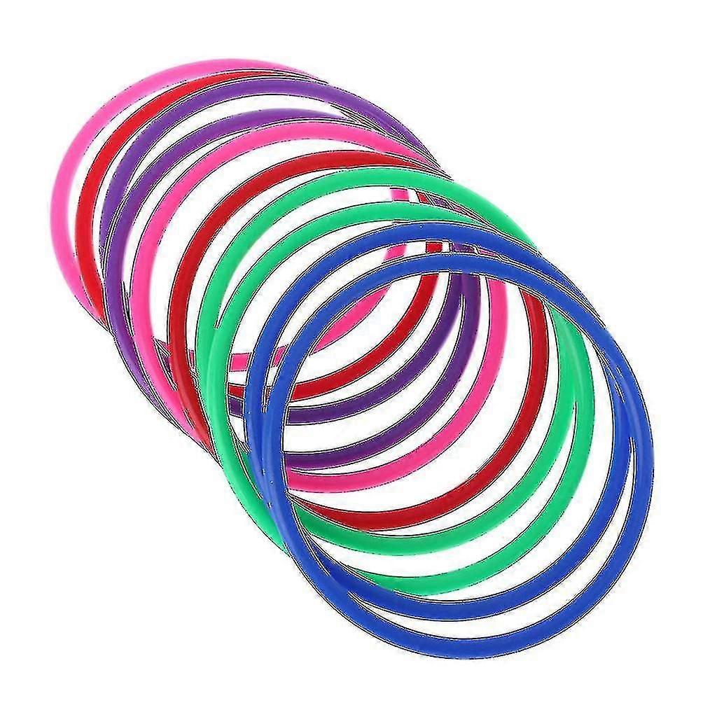 10 Pcs Plastic Toss Rings Target Throw Carnival Backyard Park Games Kids Intelli xi