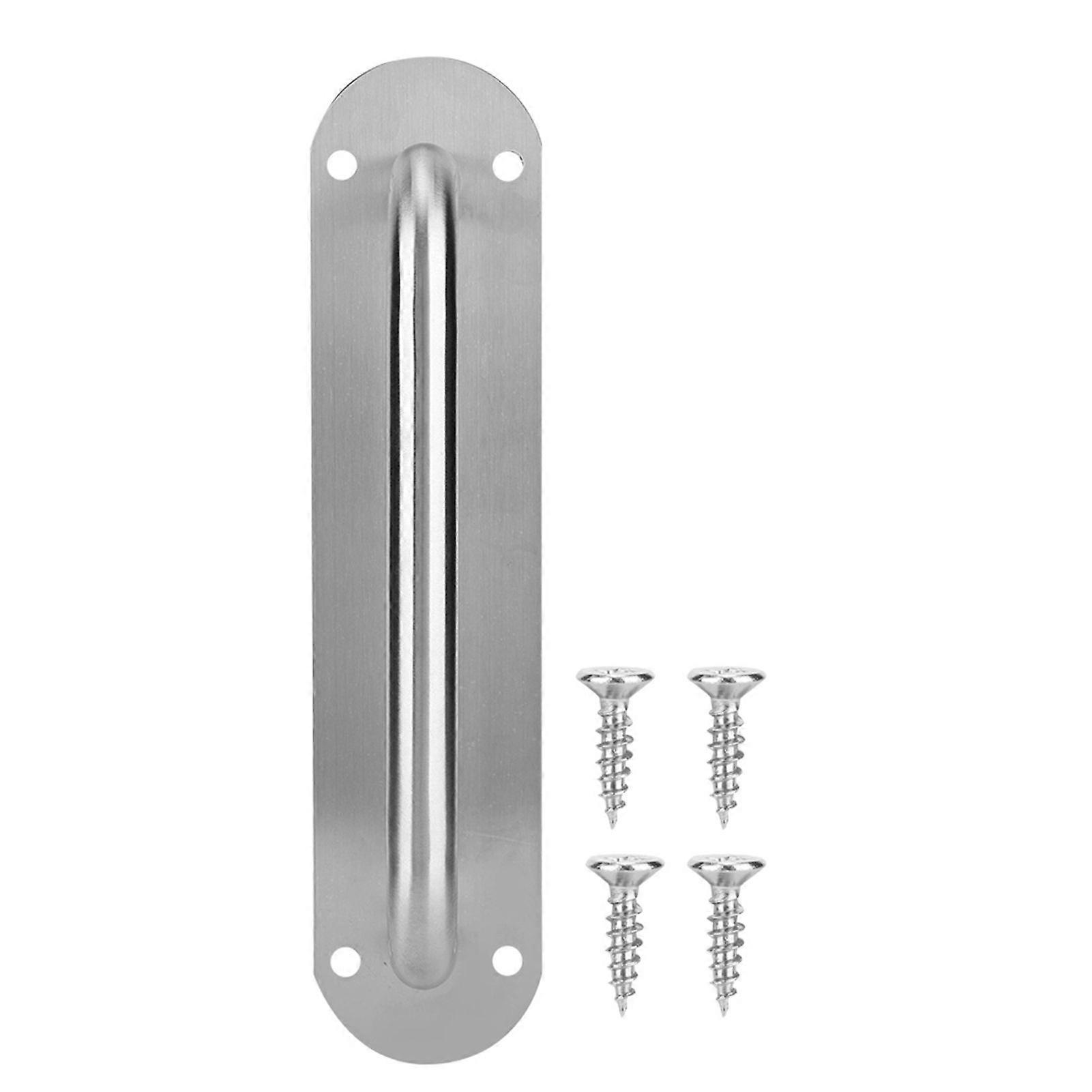 Poignée de traction et de traction de porte d’accès à la plaque de traction de porte en acier inoxydable avec vis (ovale 280 * 65mm)