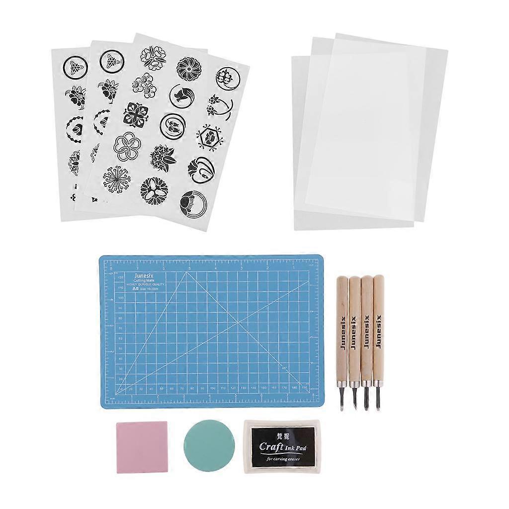 1 Set Cutting Rubber Stamp Art Carving Tools Stamps Making Craft Set