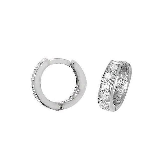 Acotis Silver Earrings Hinged Zirconia G5989