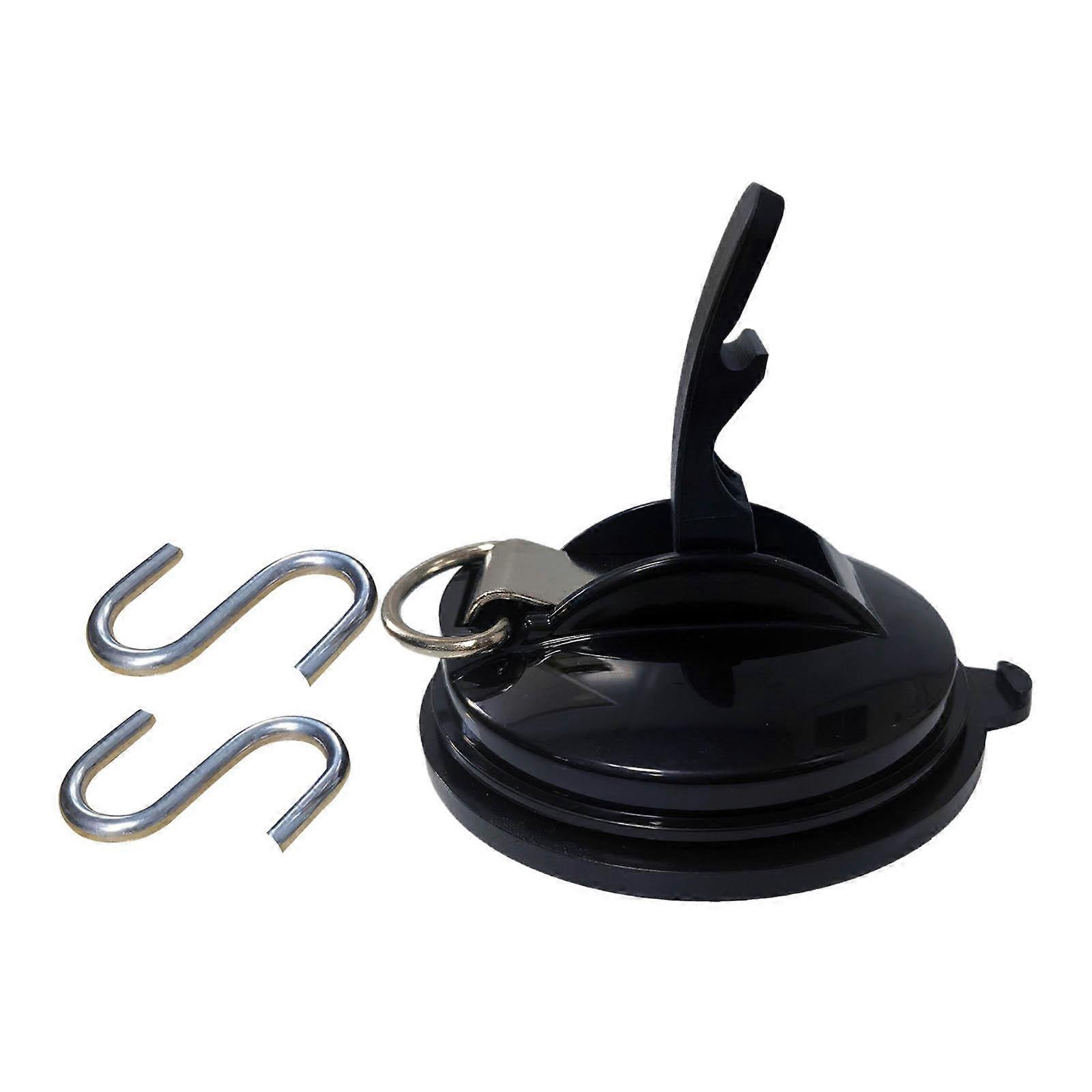 Durable Anchor Suction Cup with 2 Hooks Securing Hook for Tarp Awning Truck