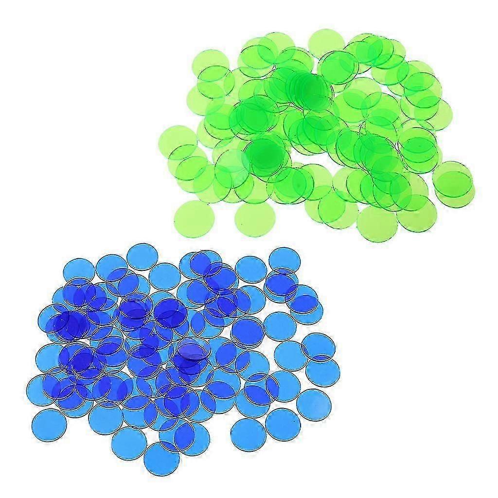200 Packs Professional Bingo Chips Counters Counting Game 2 Colors 1.5x1.5cm