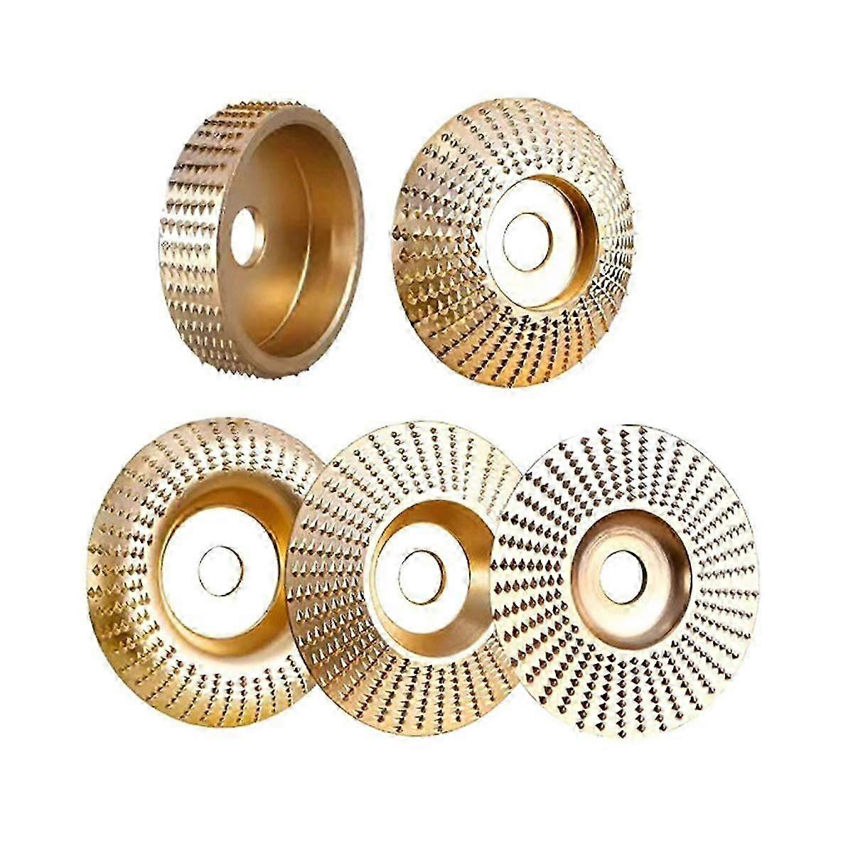 5-Piece Wood Polishing and Sanding Discs with Abrasive Tool for Angle Grinder