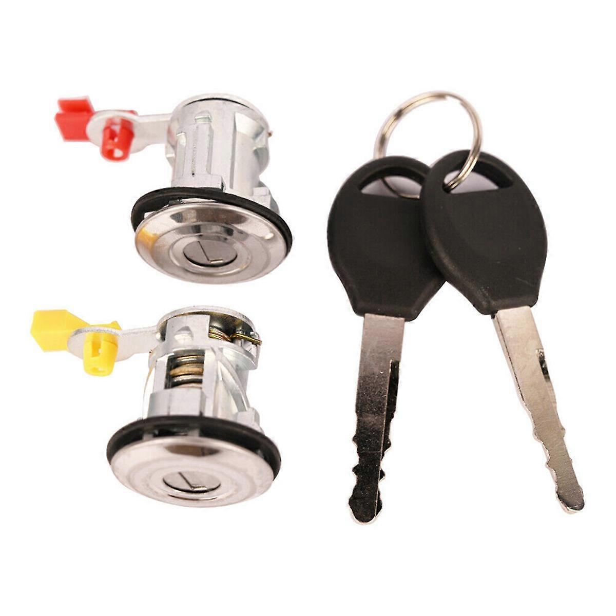 Left & Right Door Lock Cylinder W/ Key for