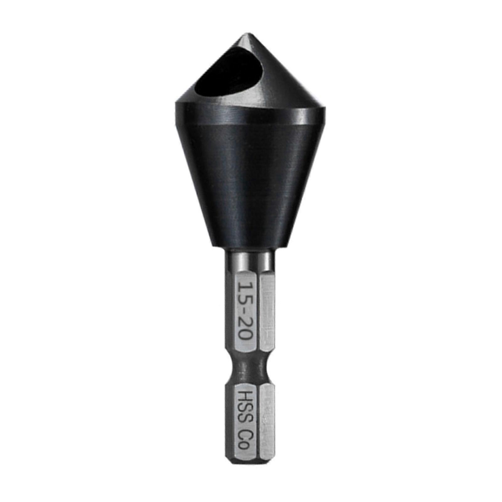 HRC89 Hardness M35 Cobalt Hexagonal Shank Chamfering Tool TiAlN Countersink Drill Bit With Internal Hole Chamfer