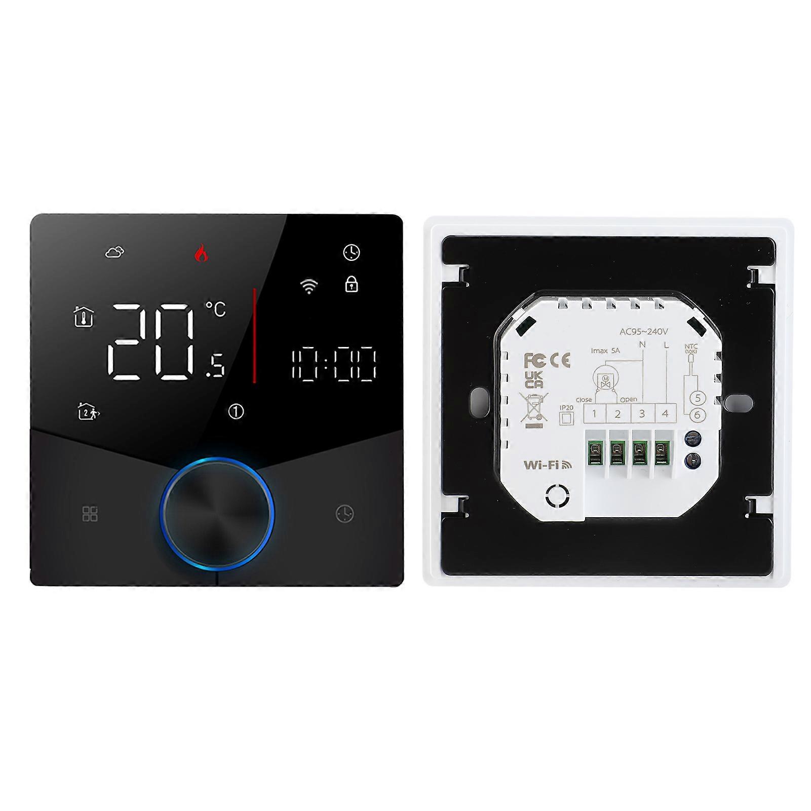 Smart WiFi Thermostat 88x88mm Digital Knob with Dimmable Light