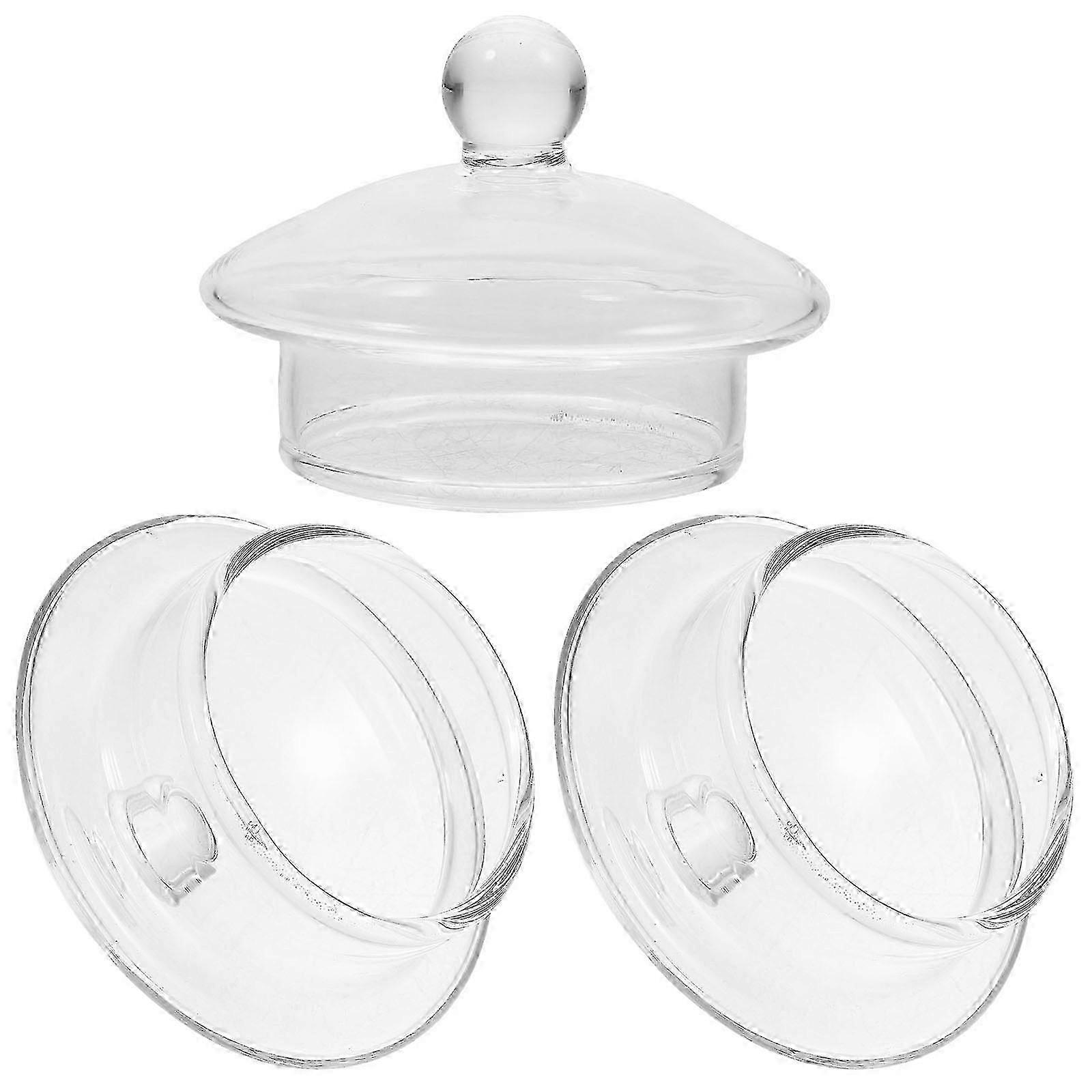 3pcs Théière Couvercles En Verre Bouilloire Bouilloire Remplacement Couvercle En Verre Théière Remplacement Couvertures [jkw]