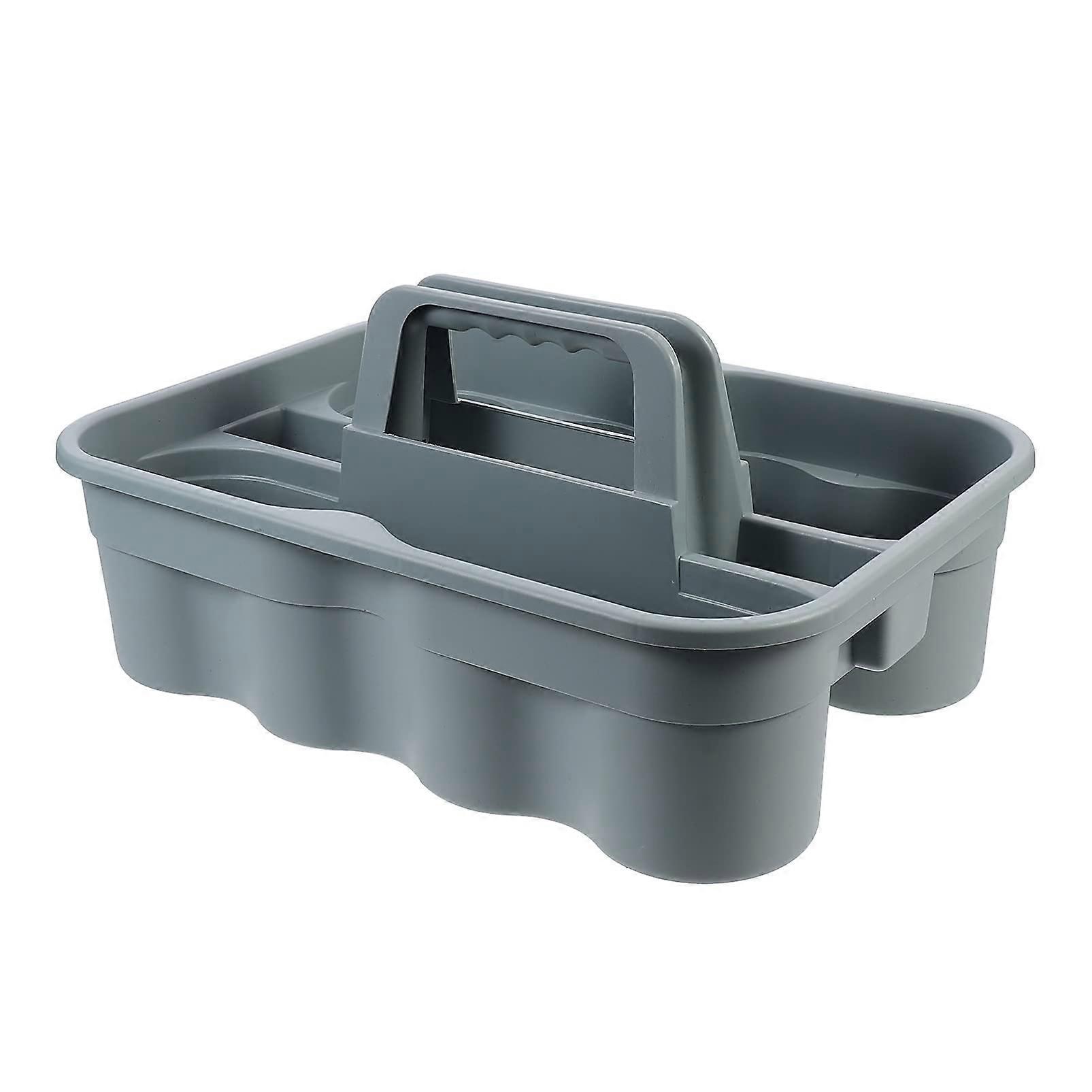 3 Compartment Plastic Cleaning Basket for Efficient Tool Storage and Organization, Durable and Lightweight Design