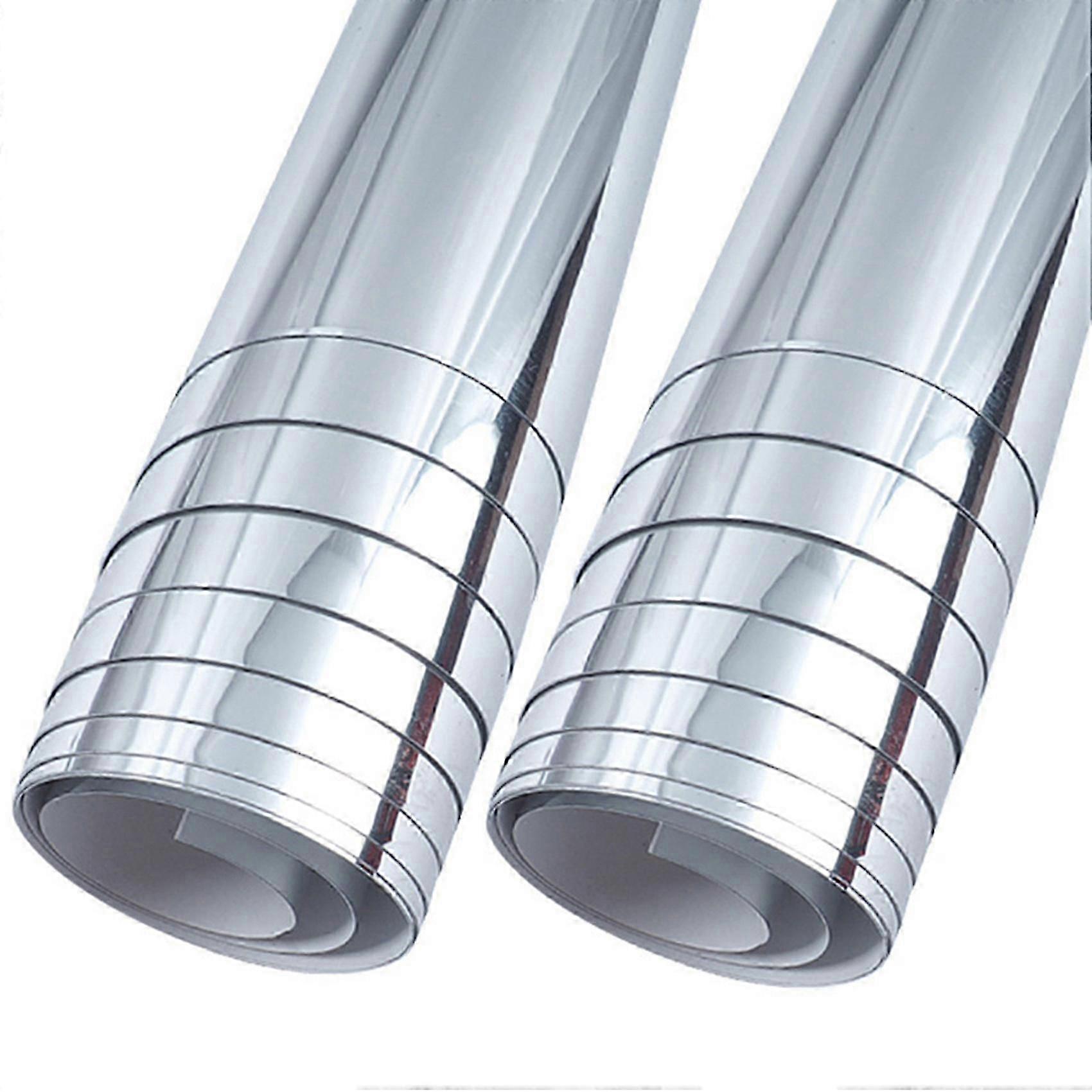 2Pcs Mirror Wall Sticker Self Adhesive