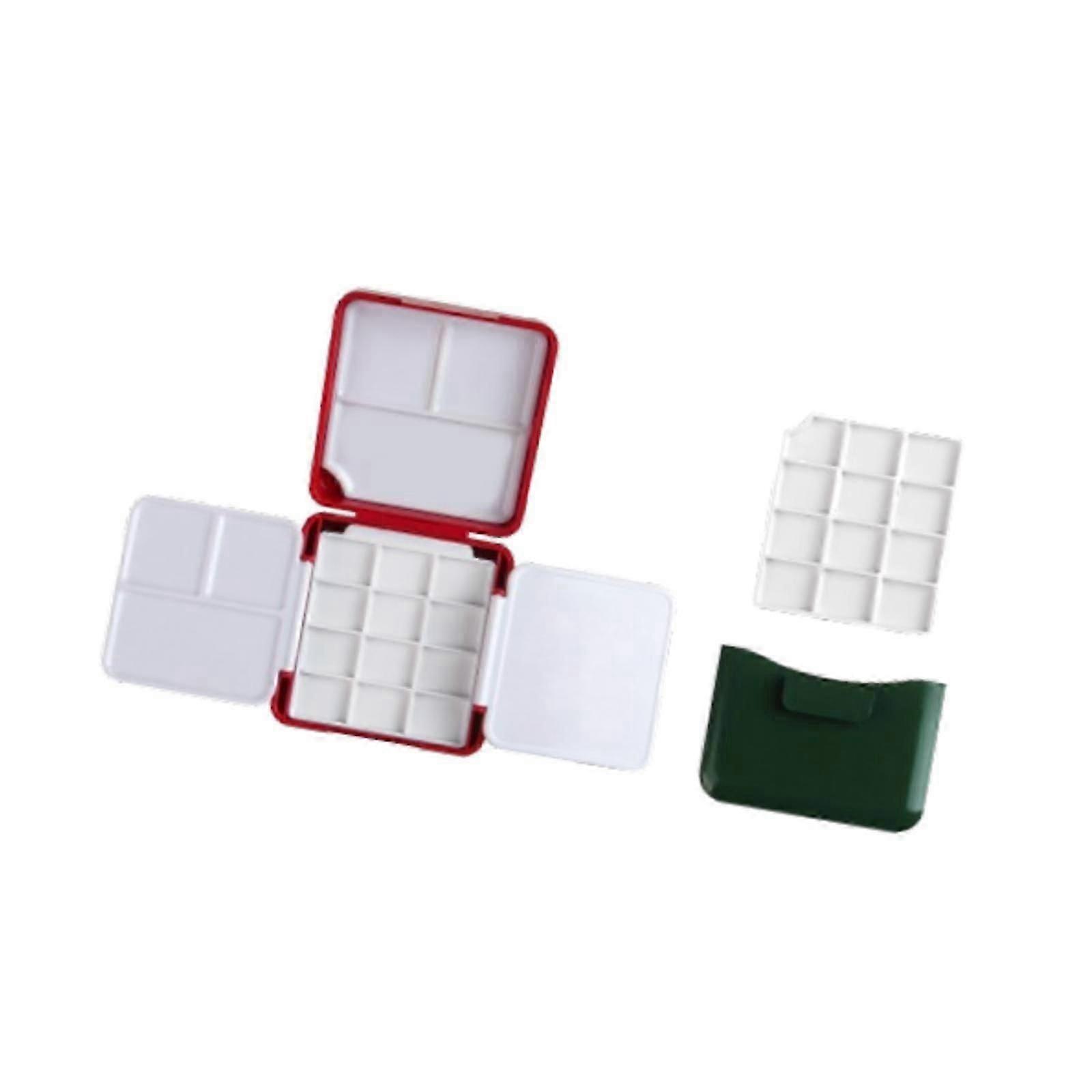 Watercolor Palette Mini with Brush Washer for Sketching Acrylic Oil Painting Red