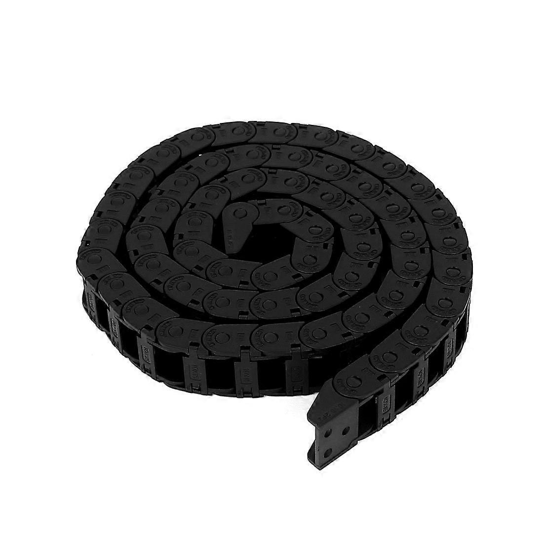 Qtqgoitem Plastic Open Towline Wire Cable Carrier Drag Chain 10x15mm 3.3Ft Black (model: 008 7ab 1e1 31c d28)