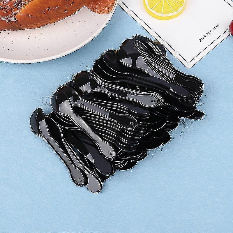 100pcs Mini Plastic Spoons Flatware Spoons For Jelly Ice Cream Dessert Spoons