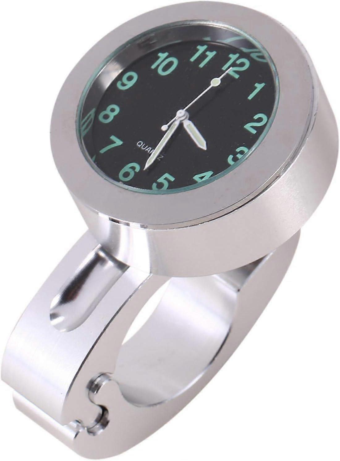Universal Motorcycle Handlebar Clock - Waterproof (Silver)