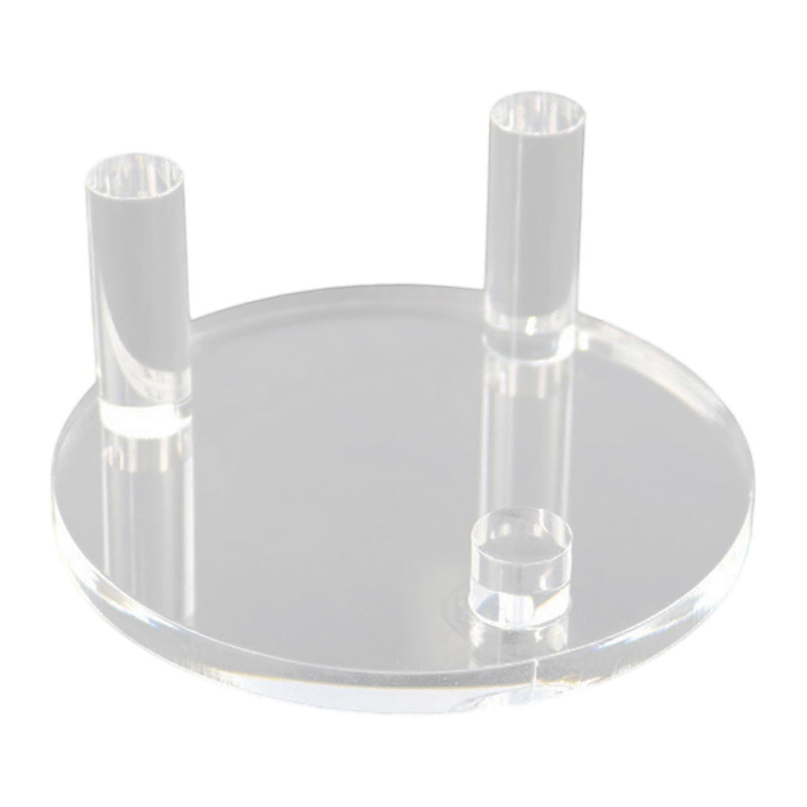Acrylic Rock Display Stand with 3 Pegs for Minerals, Crystals, Agate & Small Collectibles Holder