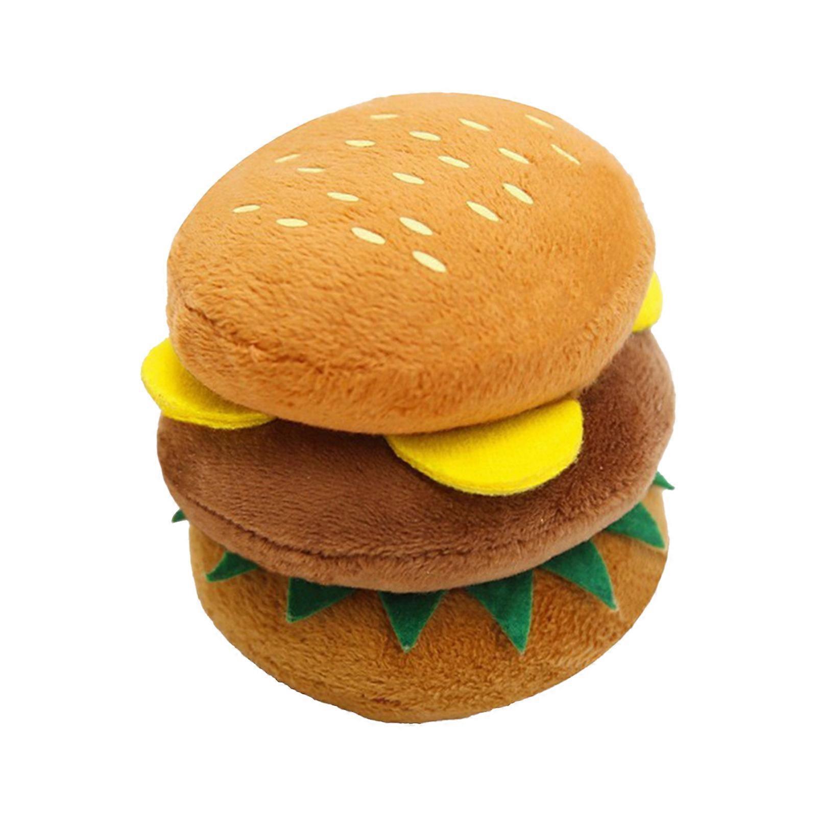 Plushies Toys Trendy Hamburg And French Fries Toy For Pet - Interesting Pet Toy For Dogs And Cats - User-friendly For Chewers And Barkers